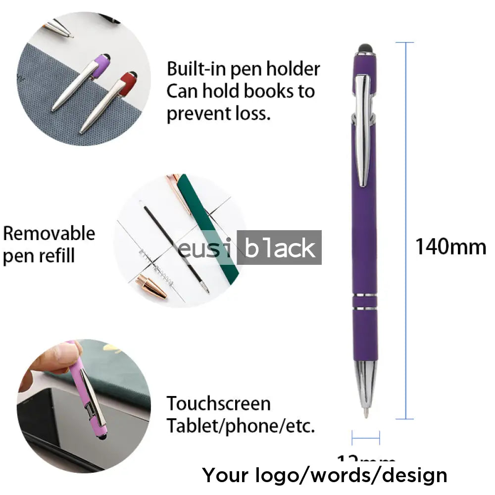 Two stripe metallic stylus pen