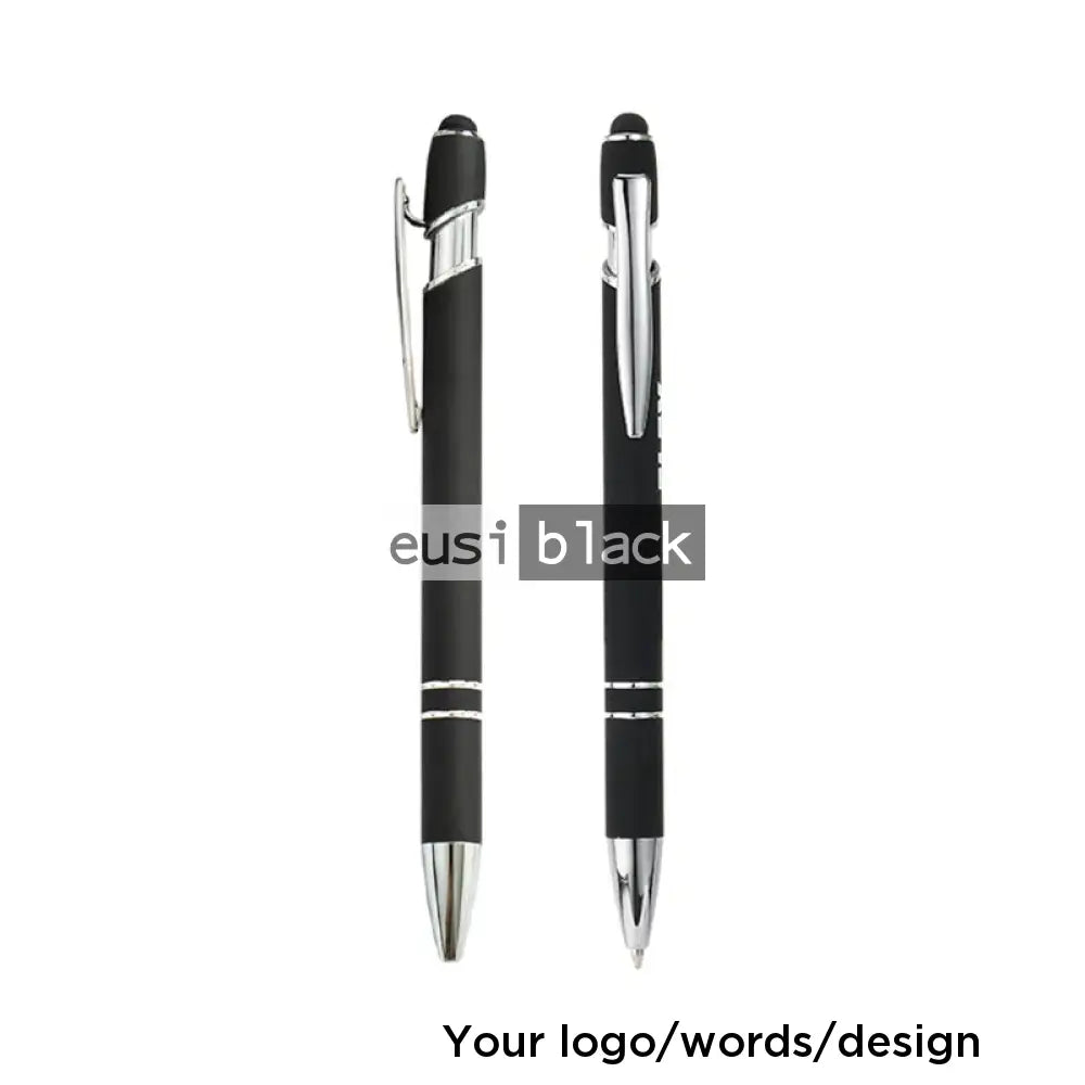 Two stripe metallic stylus pen - Black