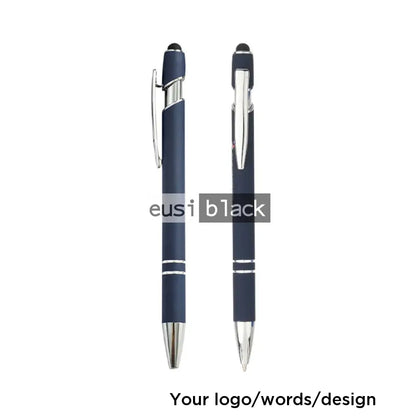 Two stripe metallic stylus pen - Navy blue