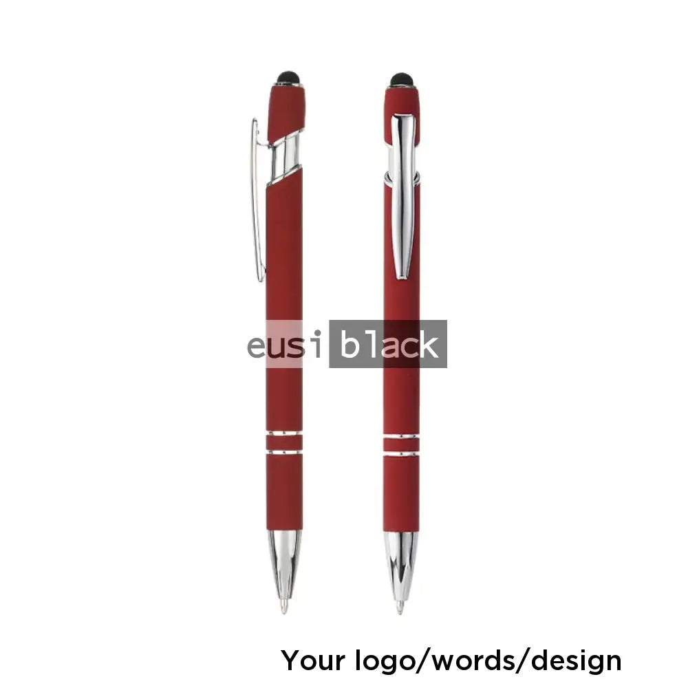 Two stripe metallic stylus pen - Wine red