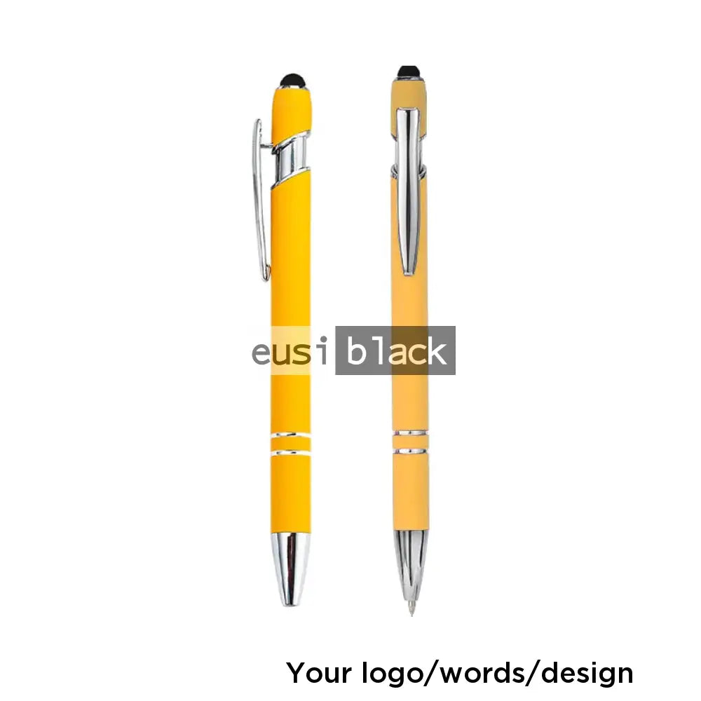 Two stripe metallic stylus pen - Yellow