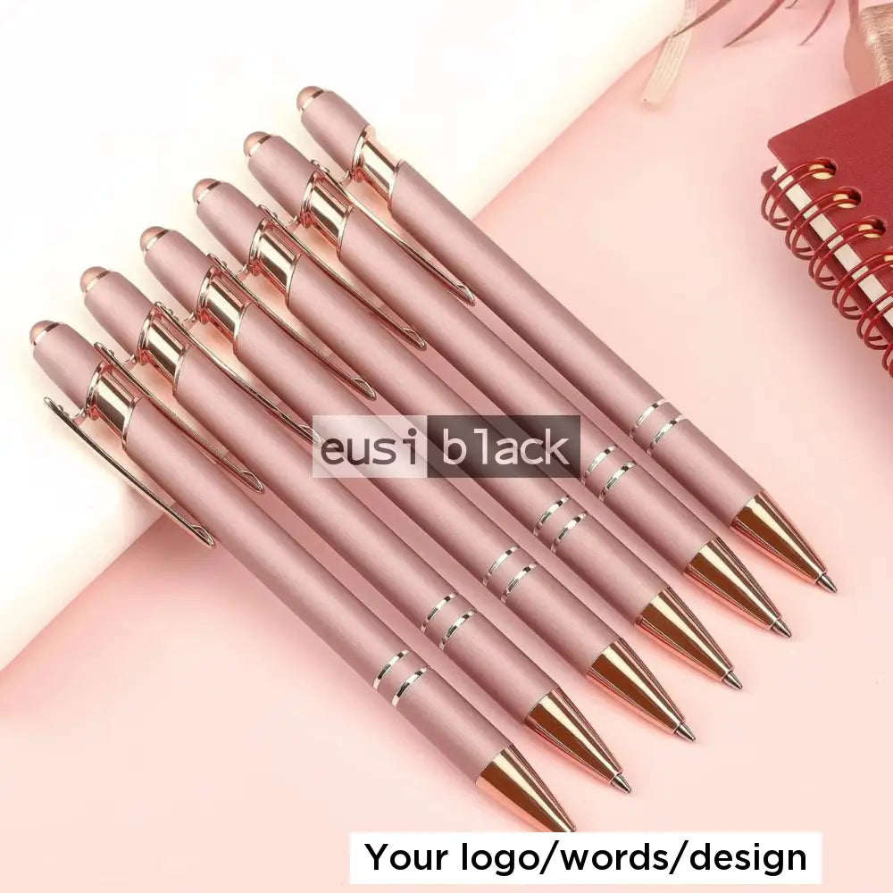 Two stripe rose gold metallic pen