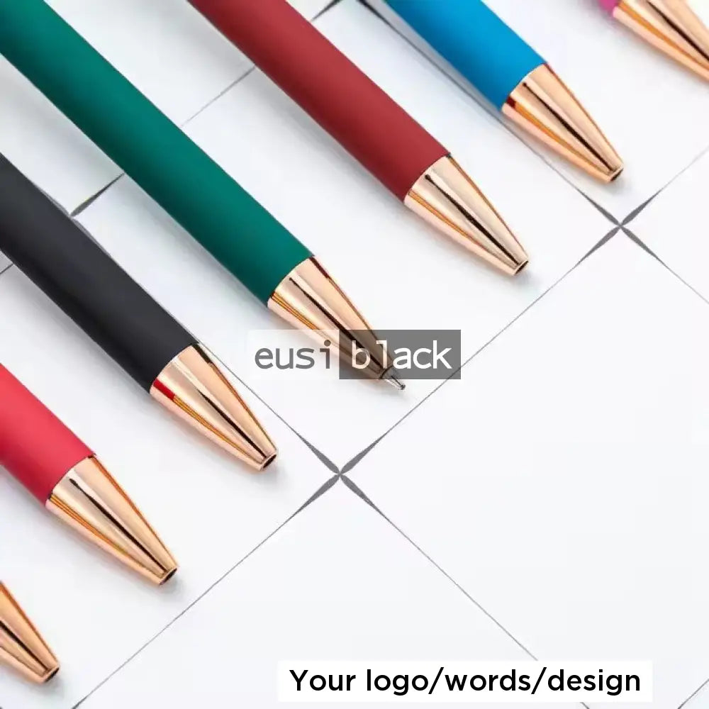 Two stripe rose gold metallic pen