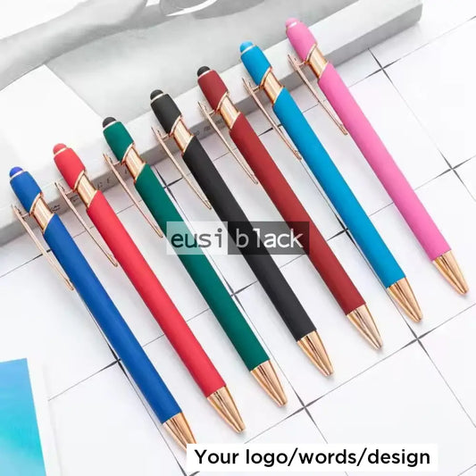 Two stripe rose gold metallic pen