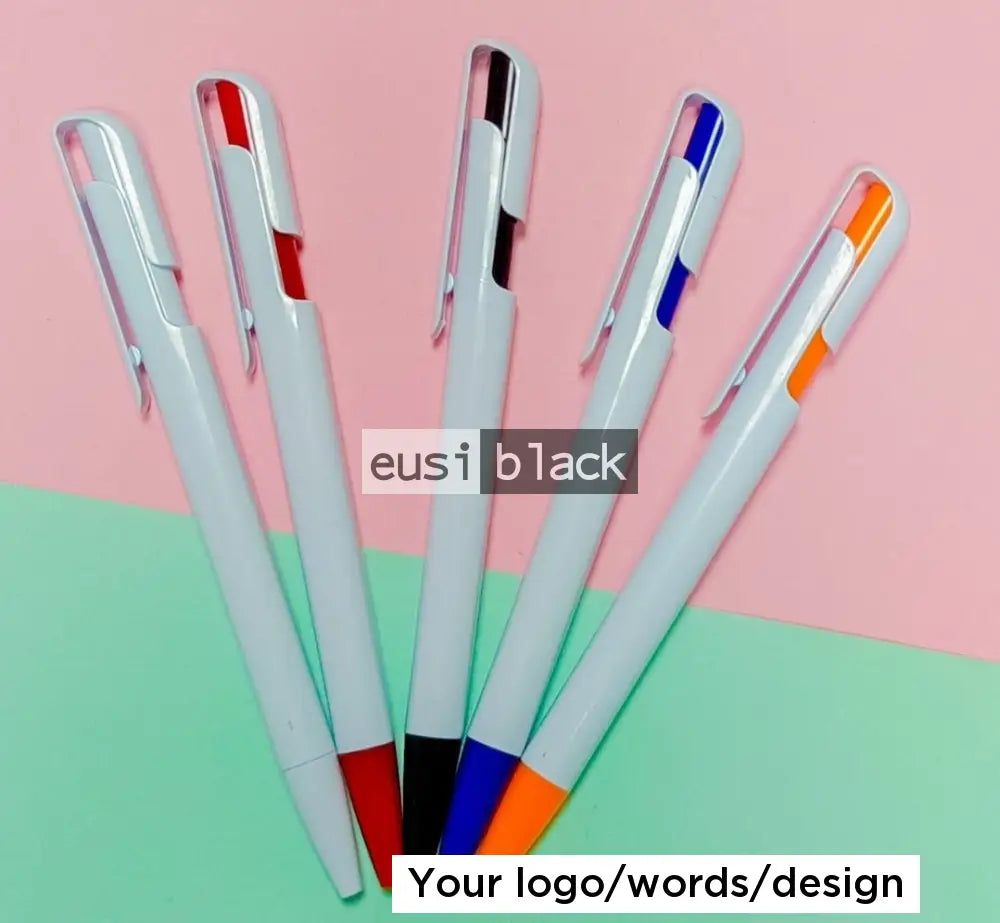 Two tone plastic click pen