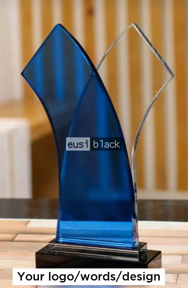 The two tower crystal award - Blue