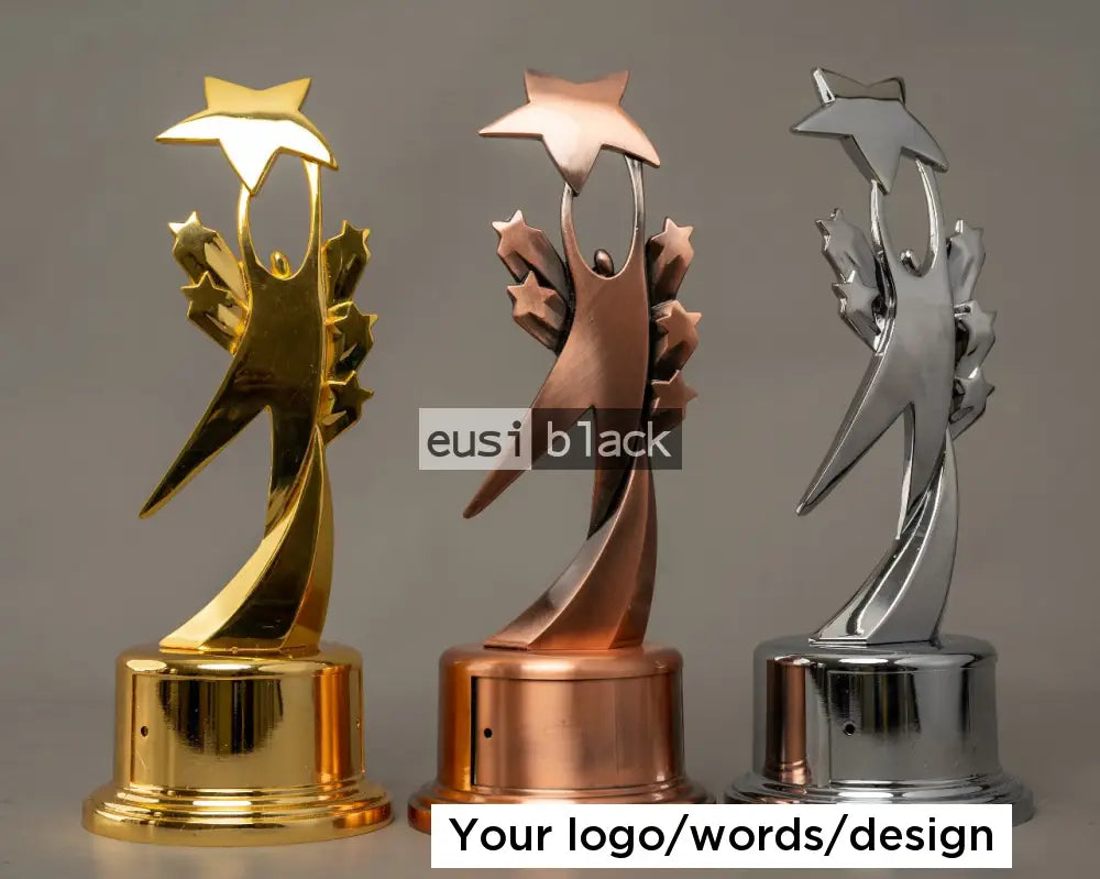 Uplifted star trophy award - Gold