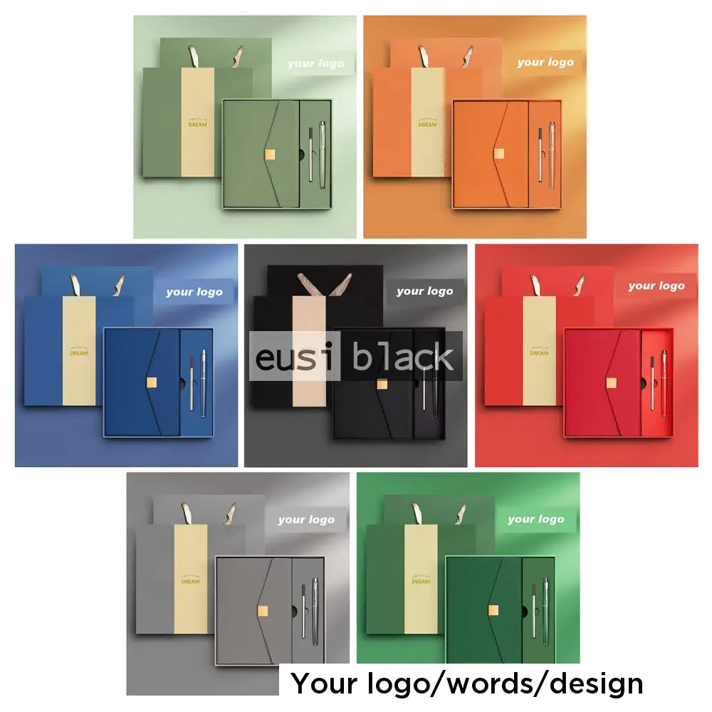 V-cut notebook set Green