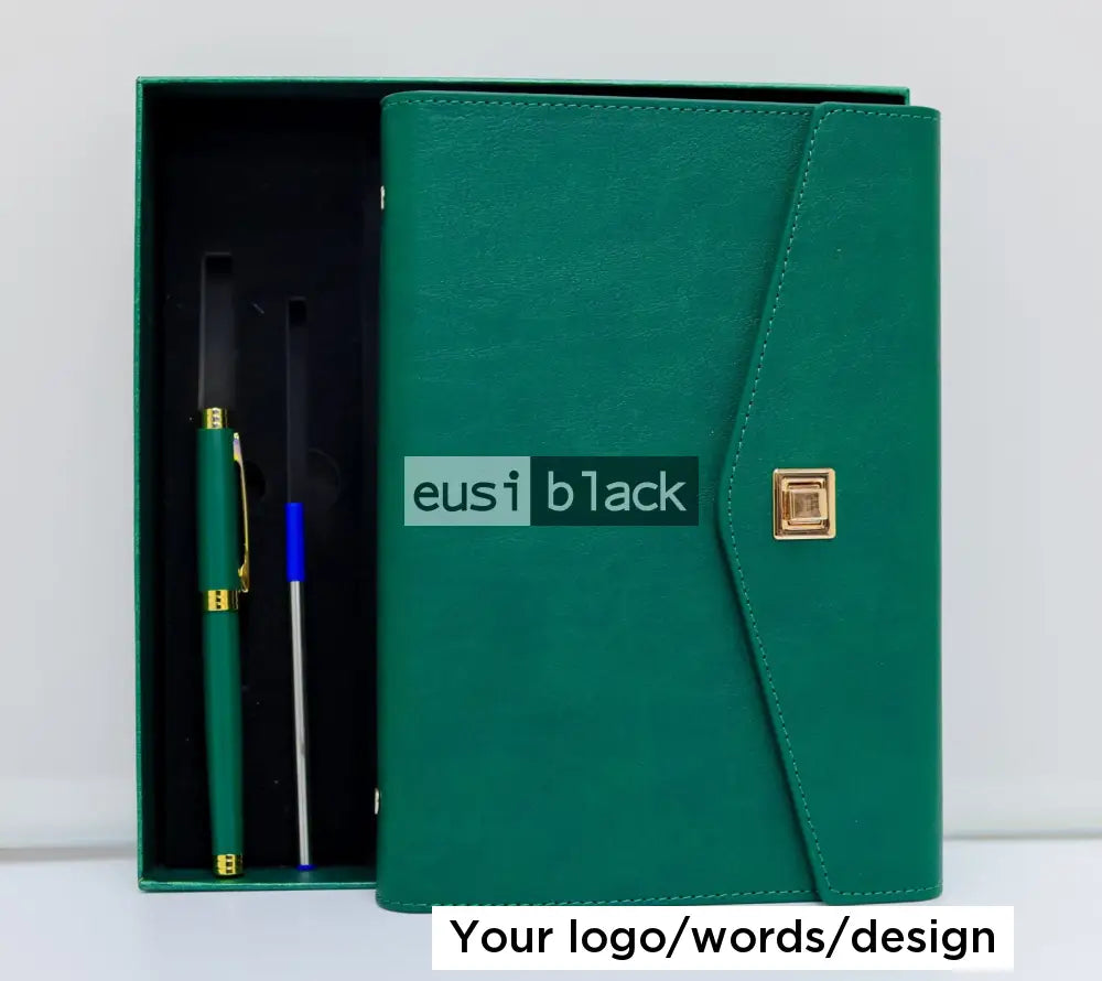 V-cut notebook set Green