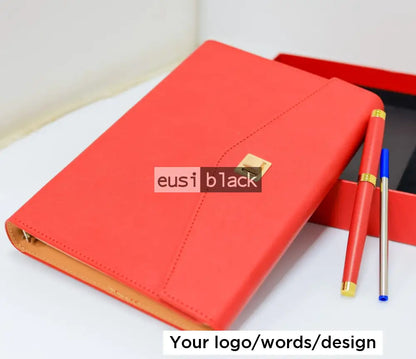 V-cut notebook set Red
