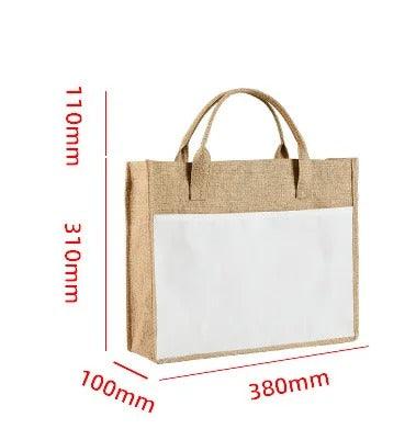 Double layered tote jute bag