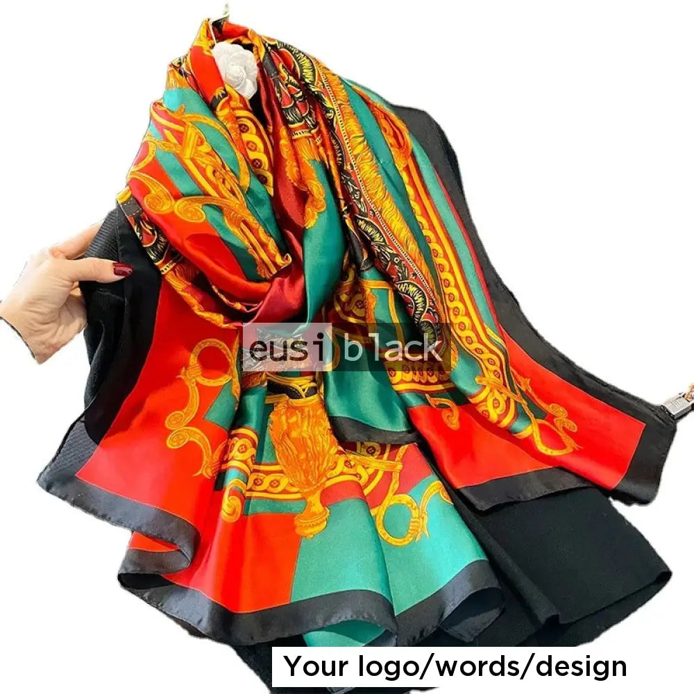 Vermelho verde silk shawl