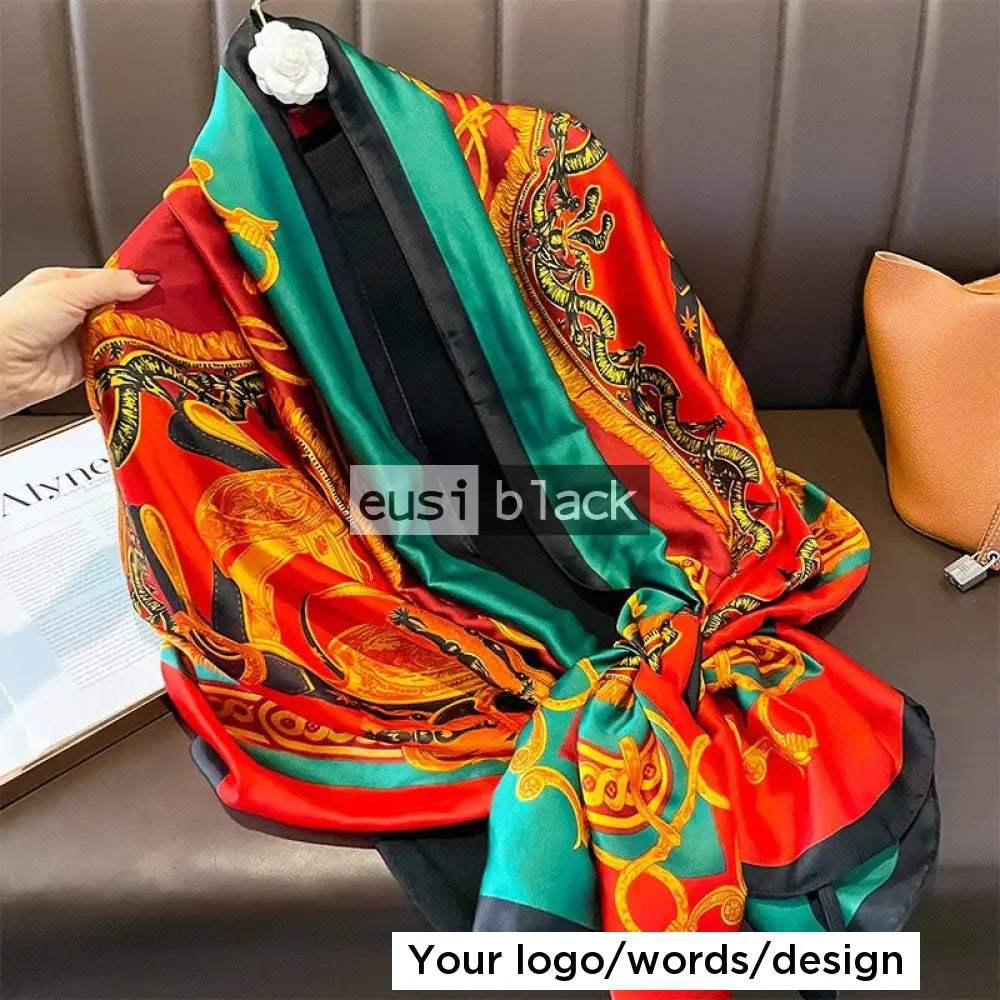 Vermelho verde silk shawl