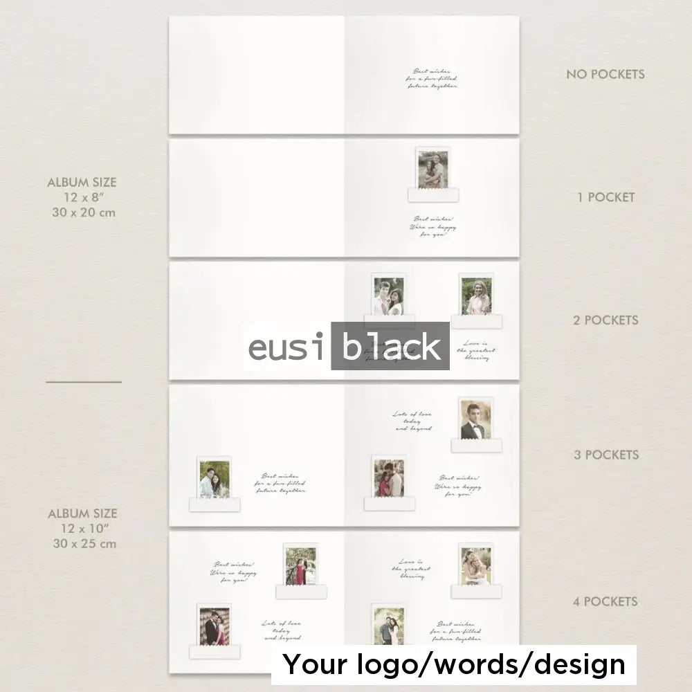 Visitors guest book with photo slots