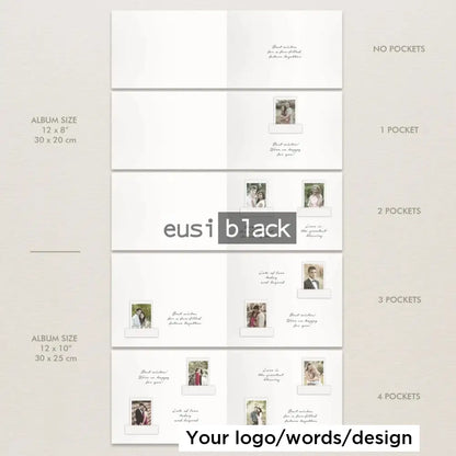 Visitors guest book with photo slots