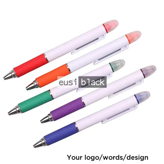 White pen with highlighter