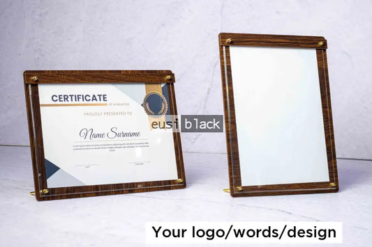 Wood glass certificate frame - A4