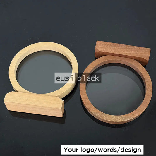 Wooden ring crystal award