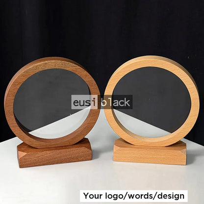 Wooden ring crystal award