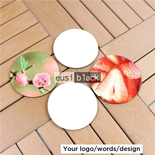 Wooden table coasters set - Circle | 10cm