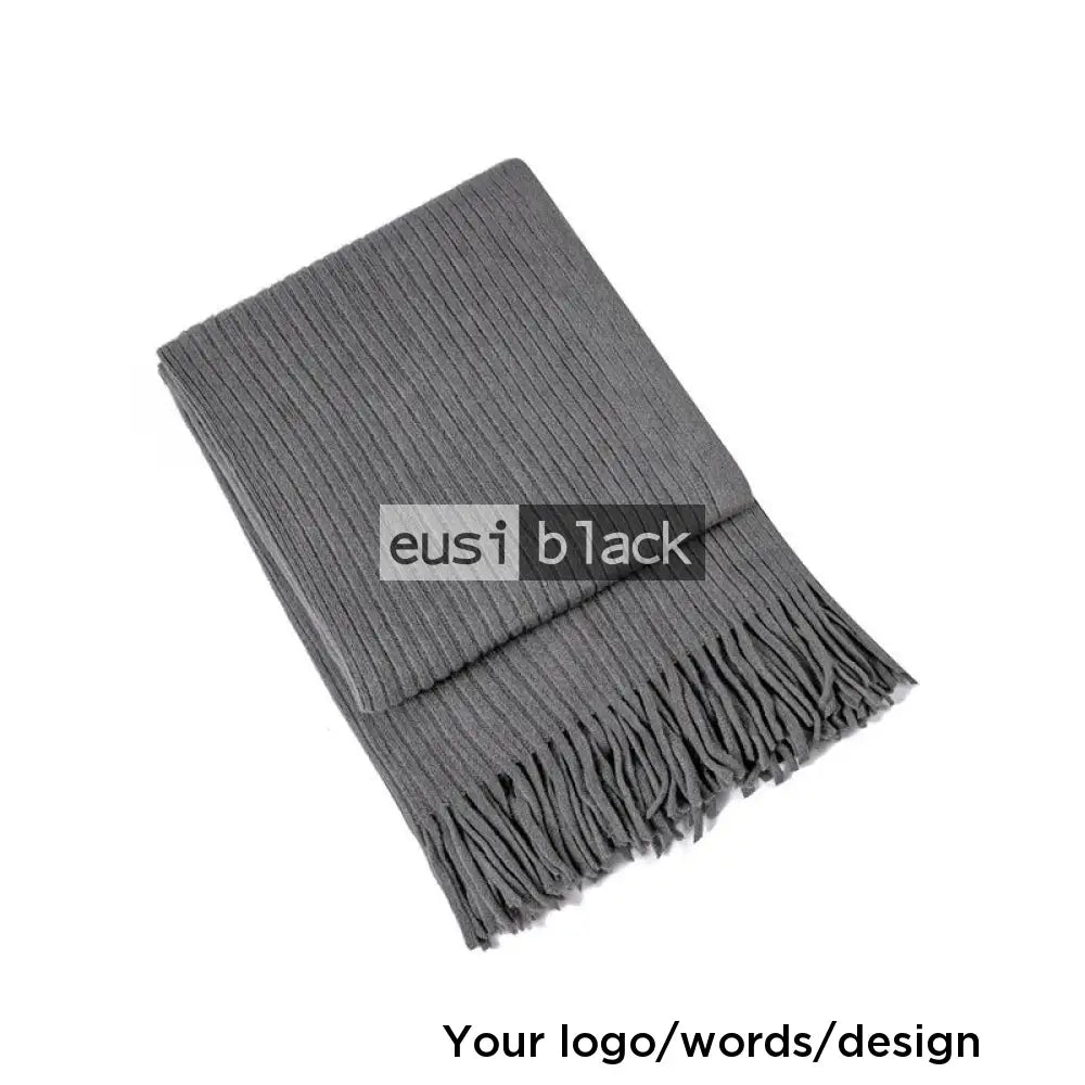 Woolen scarf Dark grey