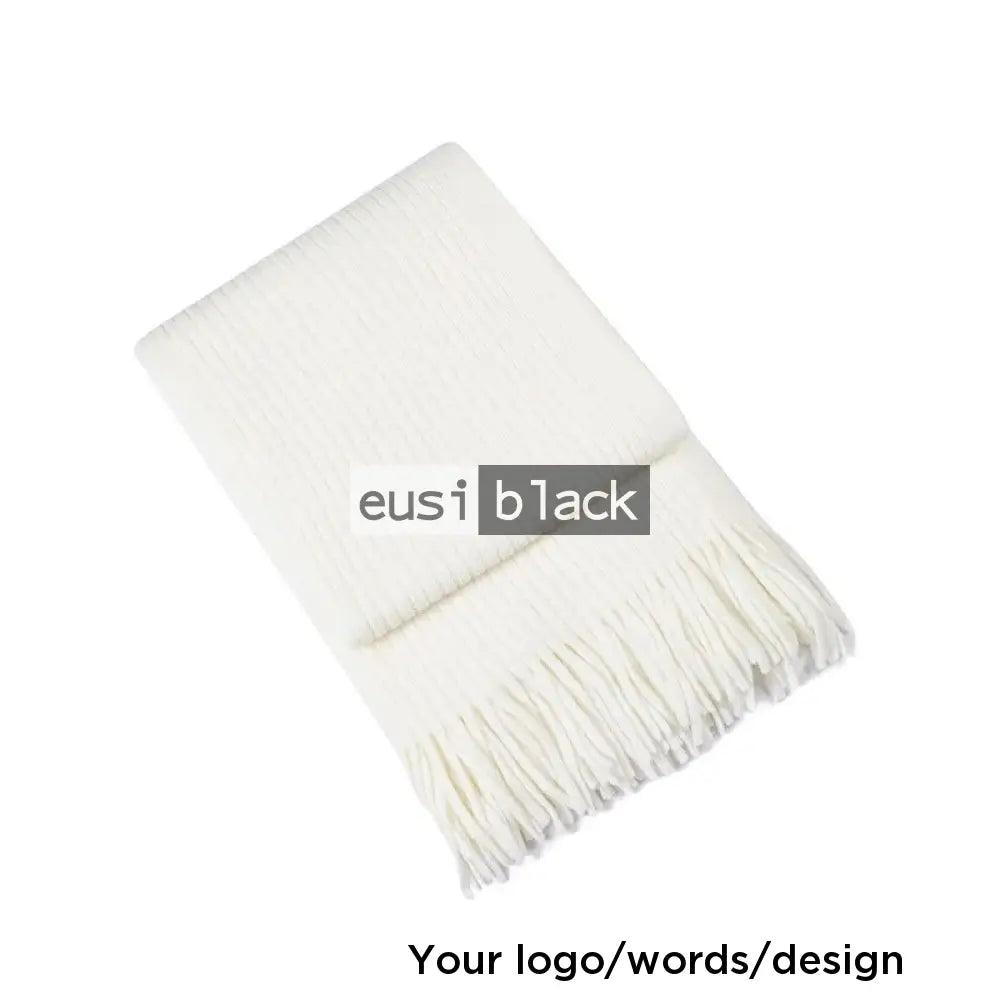 Woolen scarf White